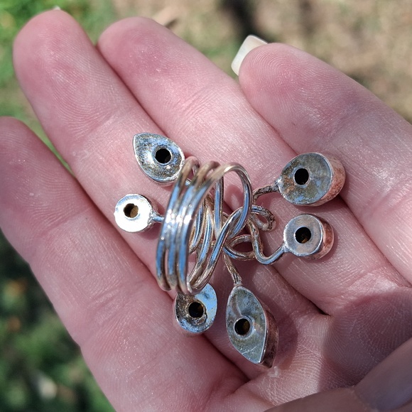 New Unique Twisted Tiger Eye 925 Silver Statement Ring. - Picture 9 of 13